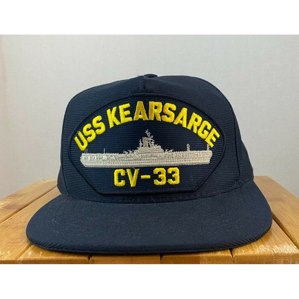 USS Kearsarge CV-33 Embroidered Patch Hat Baseball Cap Adjustable Navy Blue Snap